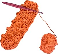 Vista 6 de Divit Shilp Streamline - Ganchos de ganchillo con mango ergonómico Aguja de tejer de madera de corazón morado de 7 pulgadas, tejido de hilo