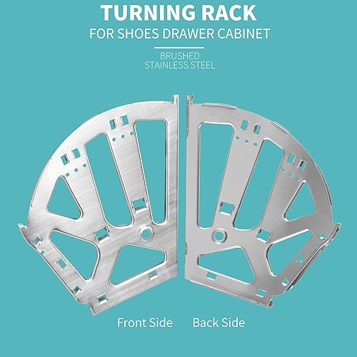 Miniatura 2 de PHITUODA Bisagras de gabinete de 3 capas para zapatos, accesorios de repuesto de acero inoxidable para cocina, sala de estar, 1 par