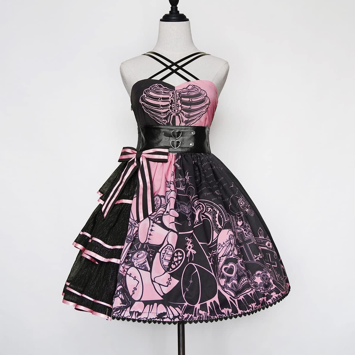 ZZEQYG Womens Gothic Lolita Skirt Steampunk Vampire Dress Halloween femboy dress