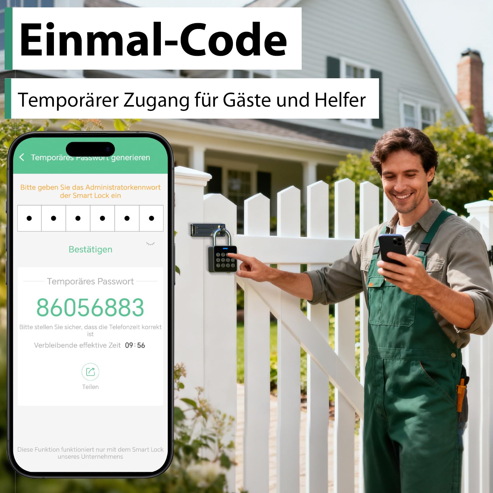 Eseesmart Fingerabdruck Schloss mit Zahlencode, Vorhängeschloss mit Fingerabdruck Code App-Steuerung, Smart Elektrisches Biometrie Wetterfest Schloss für Spind Keller Gartentür Locker