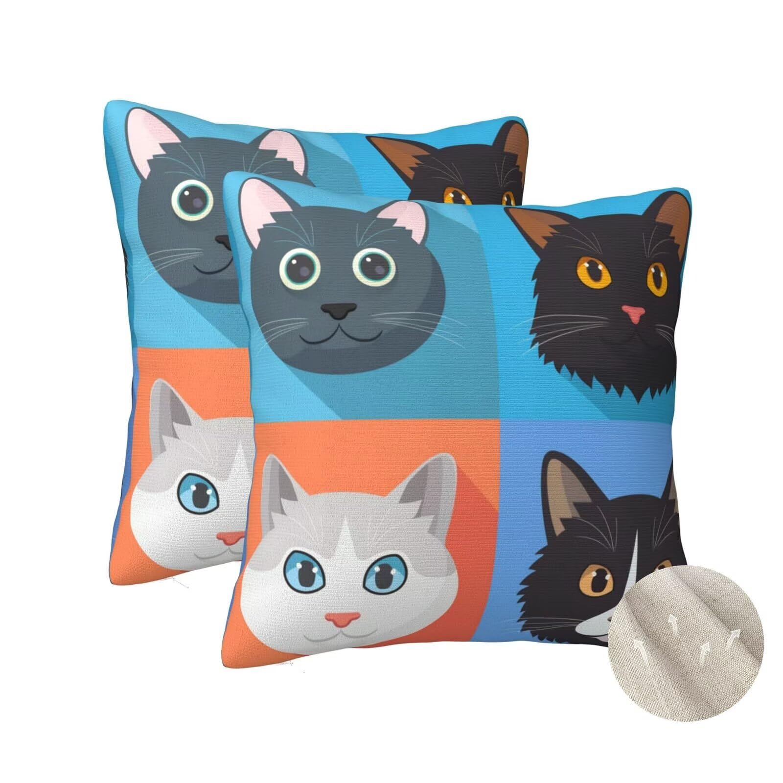 Housse de coussin le chat carré pour raviver un canapé fatigué avec style
