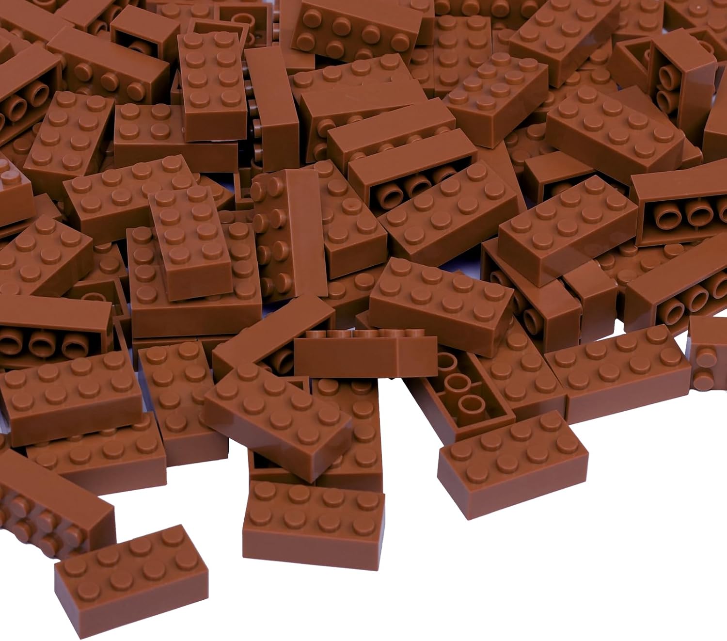 Lekebaby Classic Building Bricks, 200 Piece 2x4 Building Blocks STEM Creative Building Toys Compatible with All Major Brands, Educational Toy for Boys Girls 6 Years Old and Up(2x4 Brown)