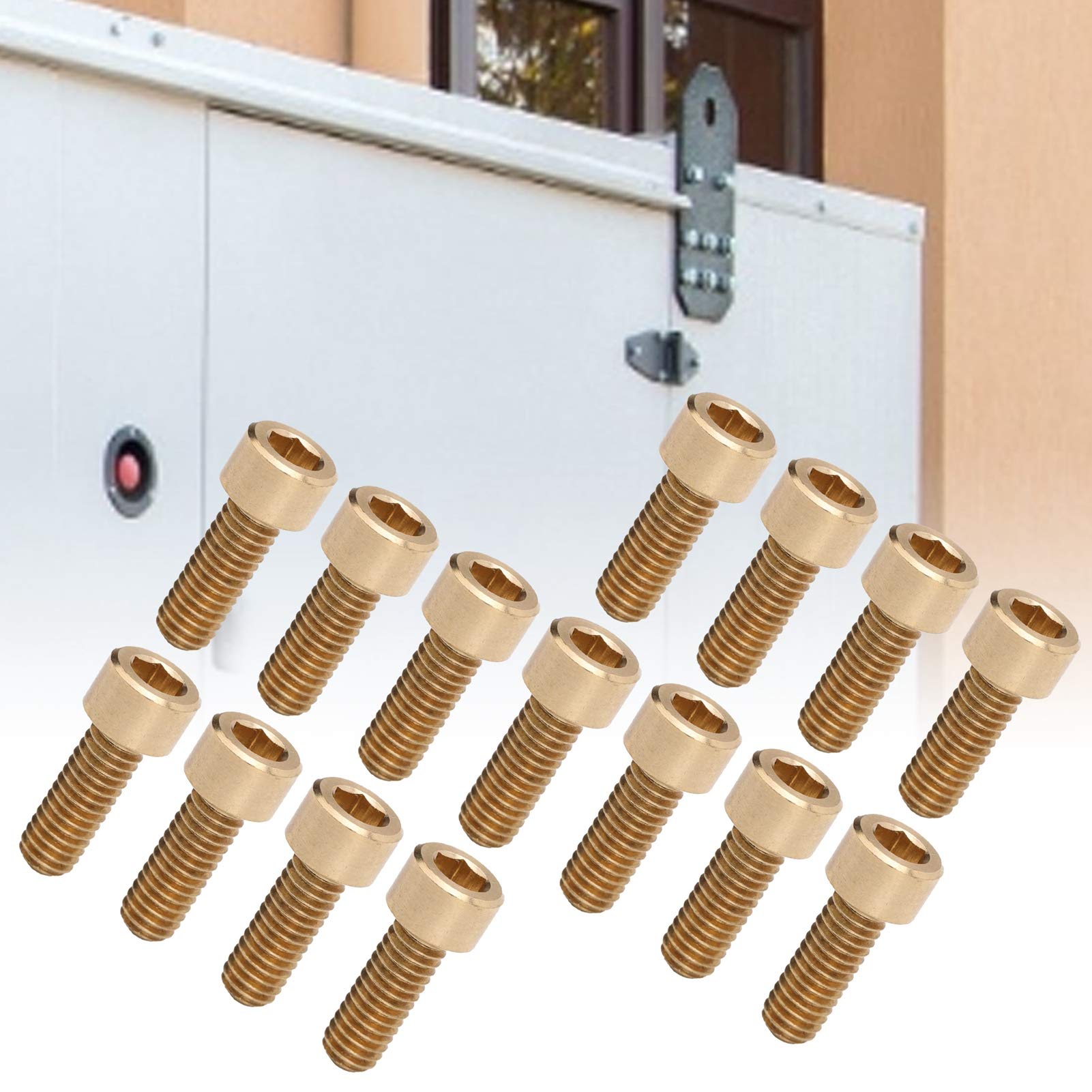 50 uds. de tornillos con cabeza hexagonal, herrajes de sujeción de cobre M6, tornillos industriales de cobre puro con superficie lisa y alta resistencia al desgaste para el (M6*16mm)