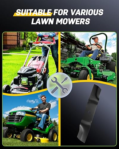 Miniatura 6 de OCPTY Cuchillas de cortacésped de cubierta de 48 pulgadas para Cub Cadet 01005336, 01005336P, 02005017, 742-04417, 942-04417 GF1748 HF1748 HFF1748