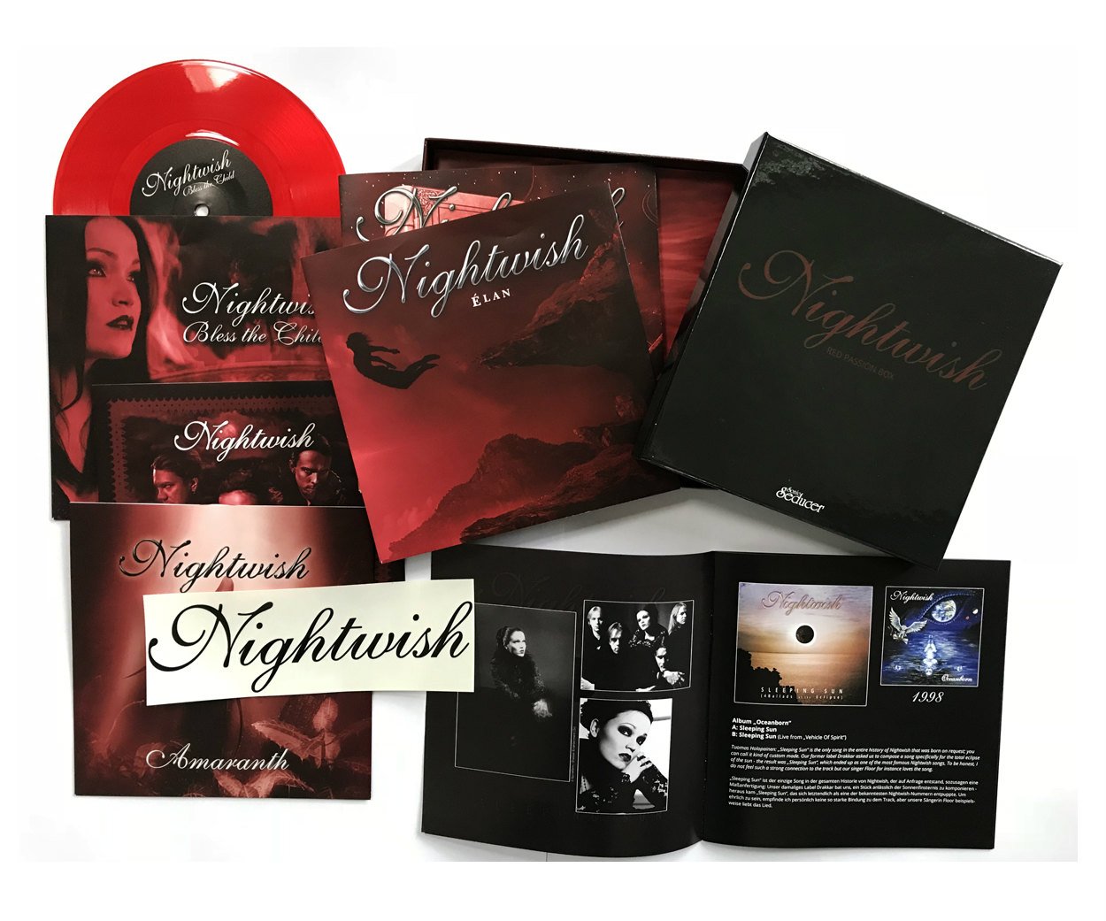 Nightwish "Red Passion" 8 x Vinylsingle Box (499 Exemplare Sonic Seducer 04-2018 mit Nightwish Titelstory + weitere mit 17 Tracks u.a. von Auri