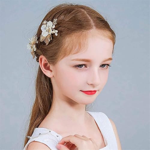 Miniatura 5 de Pasadores antideslizantes para niñas pequeñas, accesorios para el cabello, clip lateral para peine de flores, diamantes de imitación, pinza para el