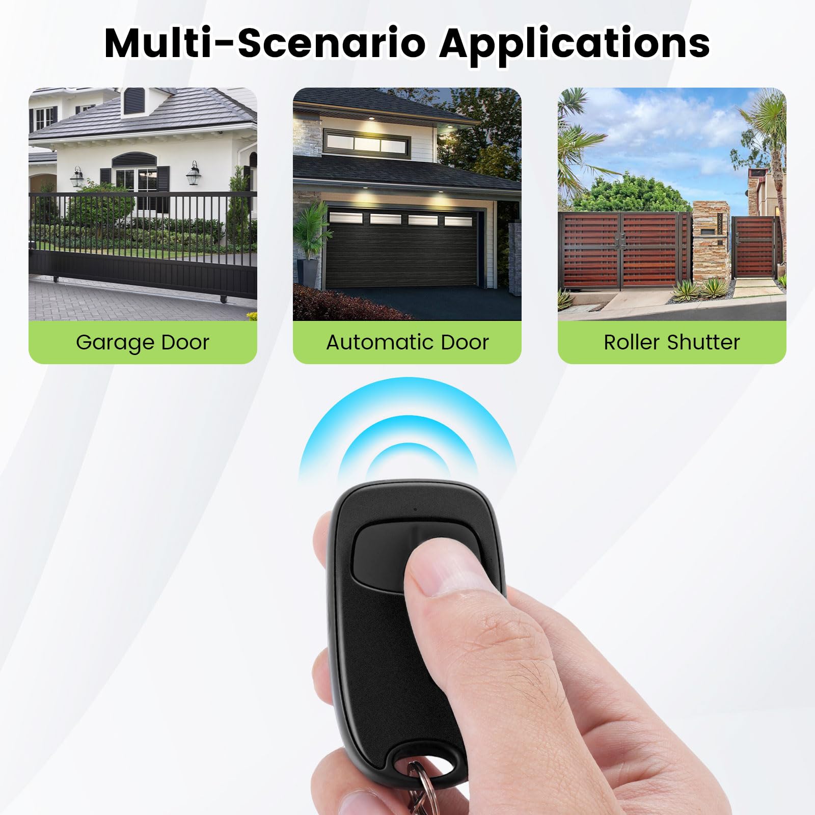 Remplacement pour SCS Sentinel AAM0128 - Télécommande Allarmi 433,92 MHz 2 Canaux à Code Secret Tournant Simply Control, Portée 80 m, SOS & Mode Partiel, Compatible KitAlarm, Noire (2 pièces)