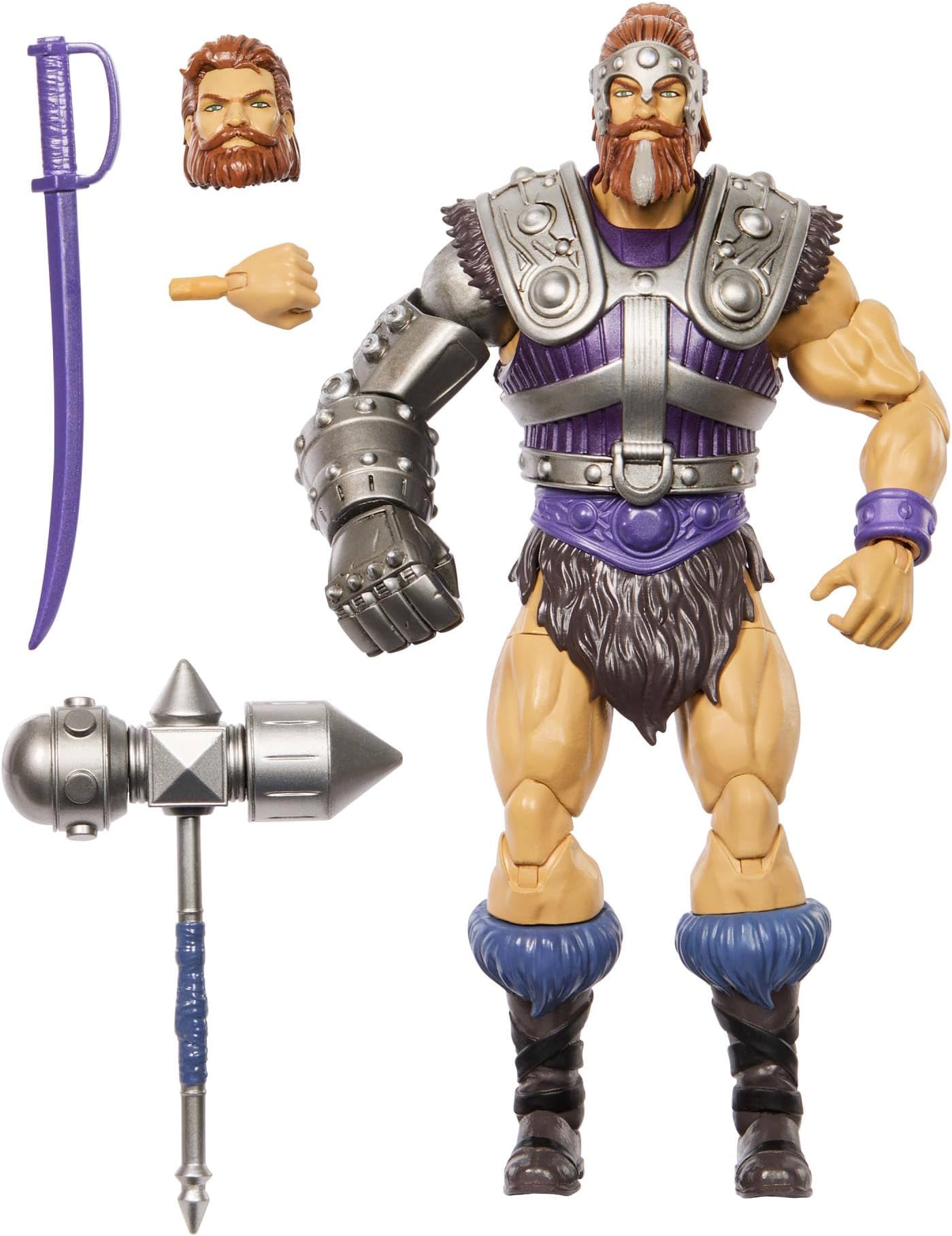 Masterverse 7-Inch Action Figure, New Eternia Fisto, MOTU Hero Toy with Iron Fist, 30 Articulations, JBP76