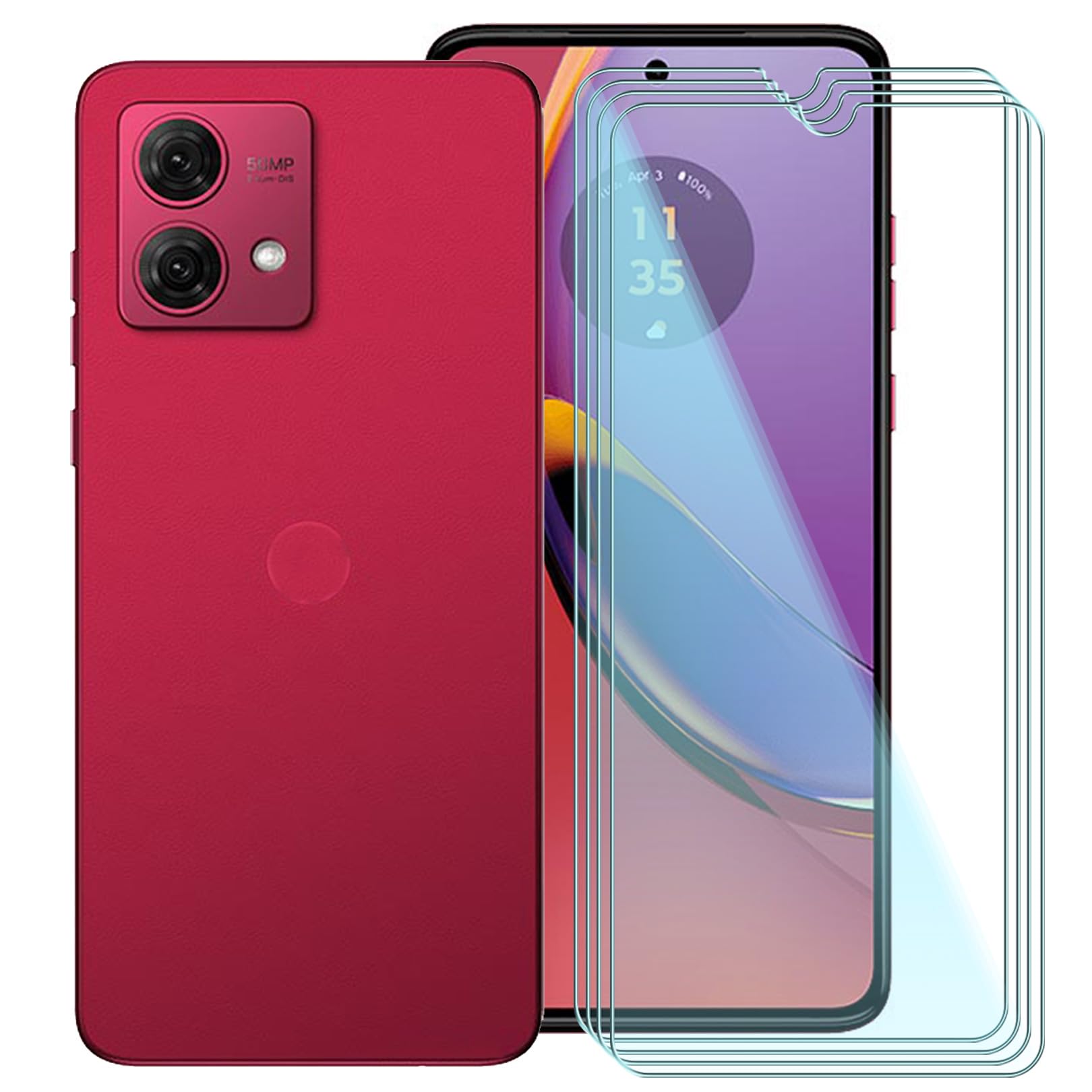 4 Pellicole Vetro Temperato Per Motorola Moto G54 – 9H Trasparente Antiurto