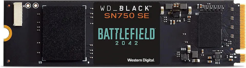 Western Digital SSD 1TB SN750SE NVMe Battlefield 2042 Edition Internal Hard Drive, Black