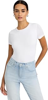 Women’s Supersoft Crew Neck Tee – Fitted Double Layer, Outfit Essential