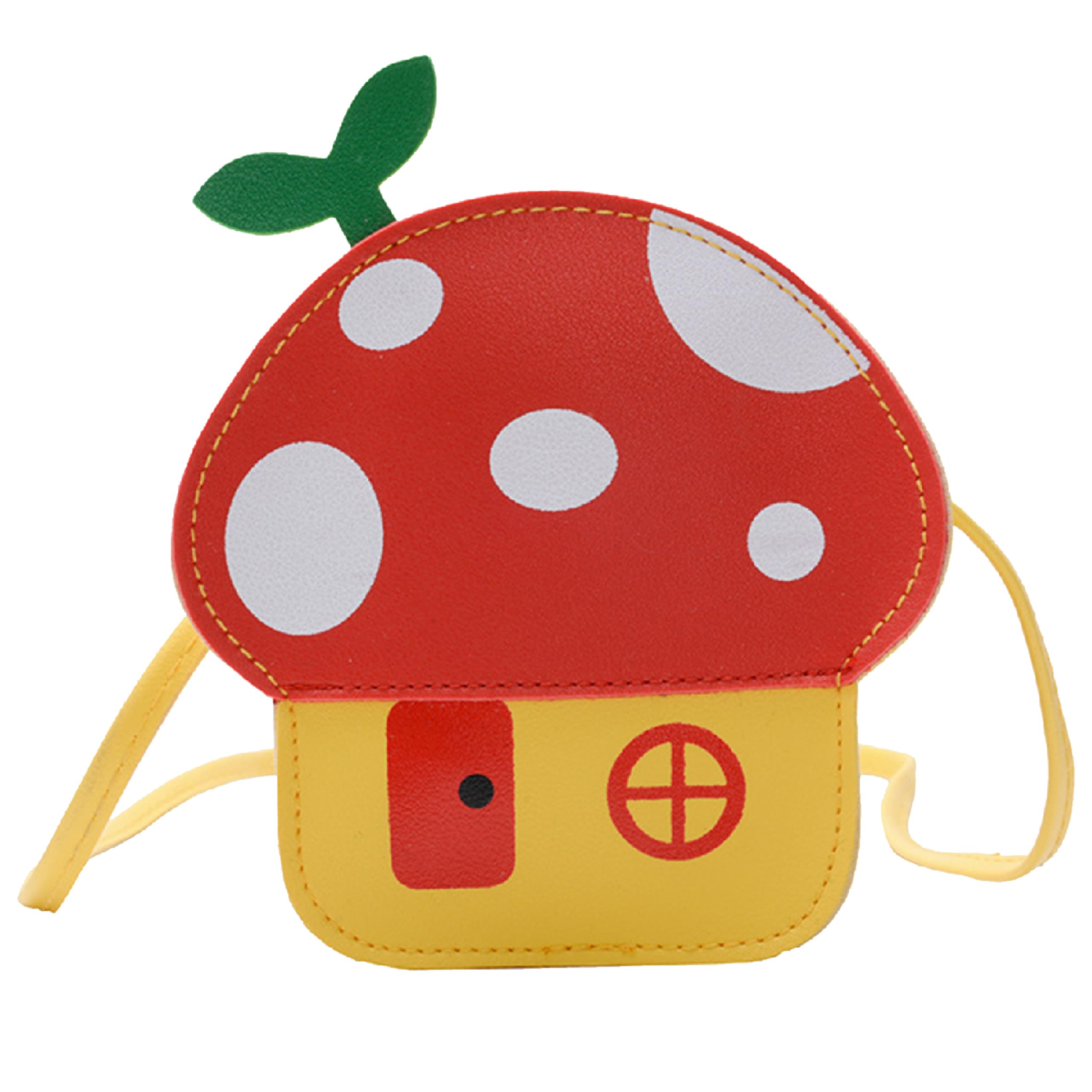 BEMBIKA Kids Sling Bag - Trendy Crossbody Sling Backpack for Kids, Cute PU Material Mini Sling Bag for Children, Colorful Shoulder Bag for Girls, Stylish Small Sling Bag for Baby Girls-(Red Flower)