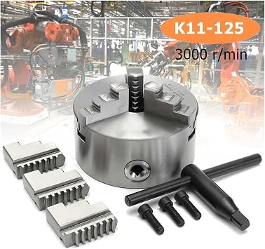 Lathe tools K11-125 3 Jaw Lathe Chuck 125mm Self Centering Hardened Reversible Tool For Drilling Milling Machine