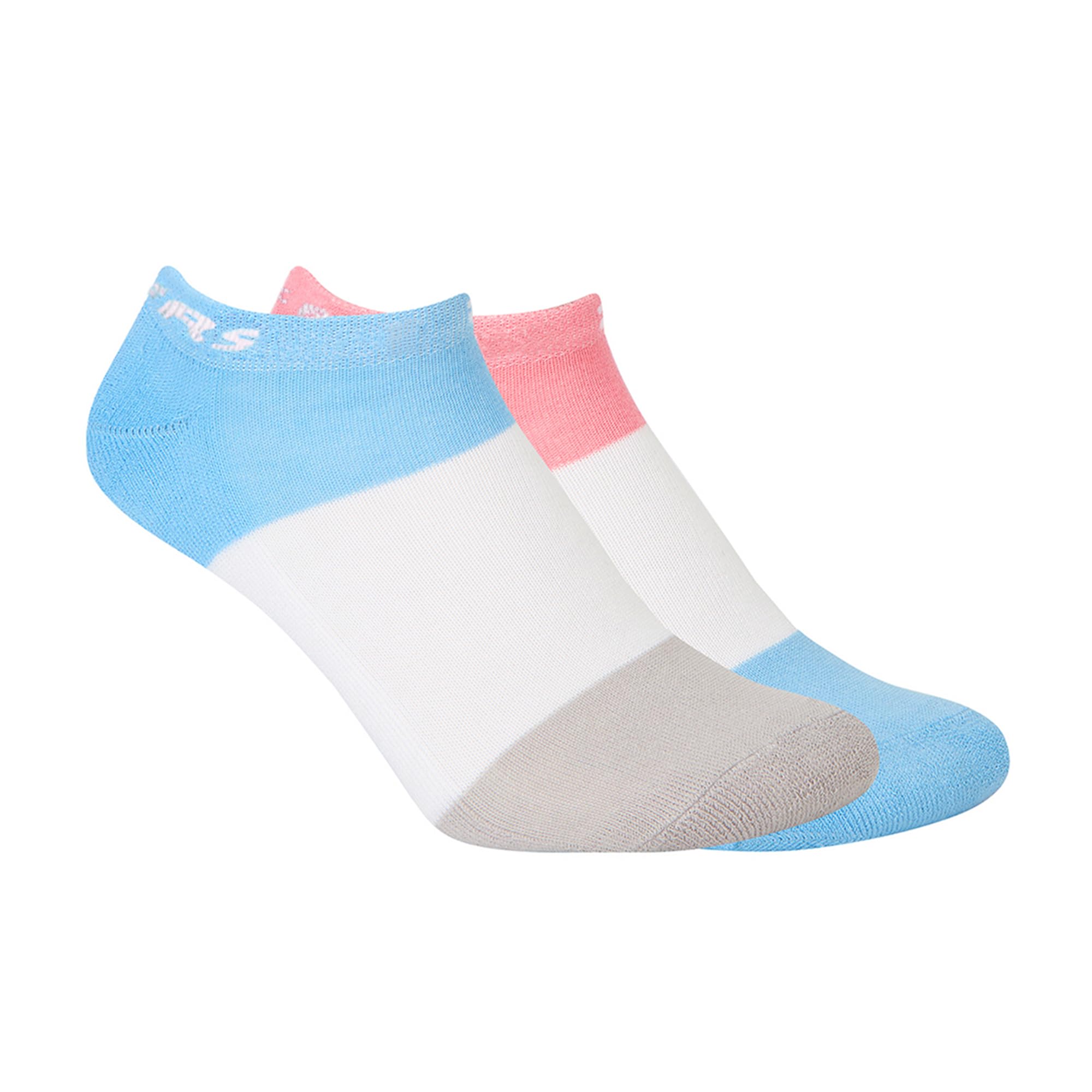 skechers Women 2PK COLOR BLOCK HALF TERRY LOWCUT SOCKS-picture-15