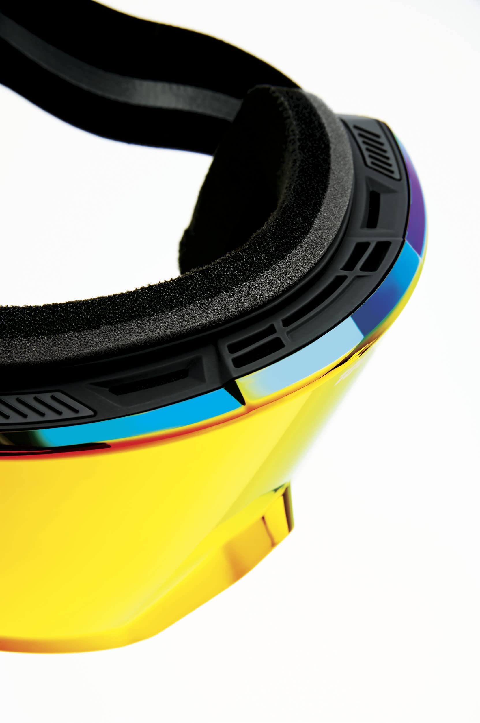Lunettes de protection 100% Norg Hiper de qualité supérieure (noir/rouge, verres rouges miroirs)