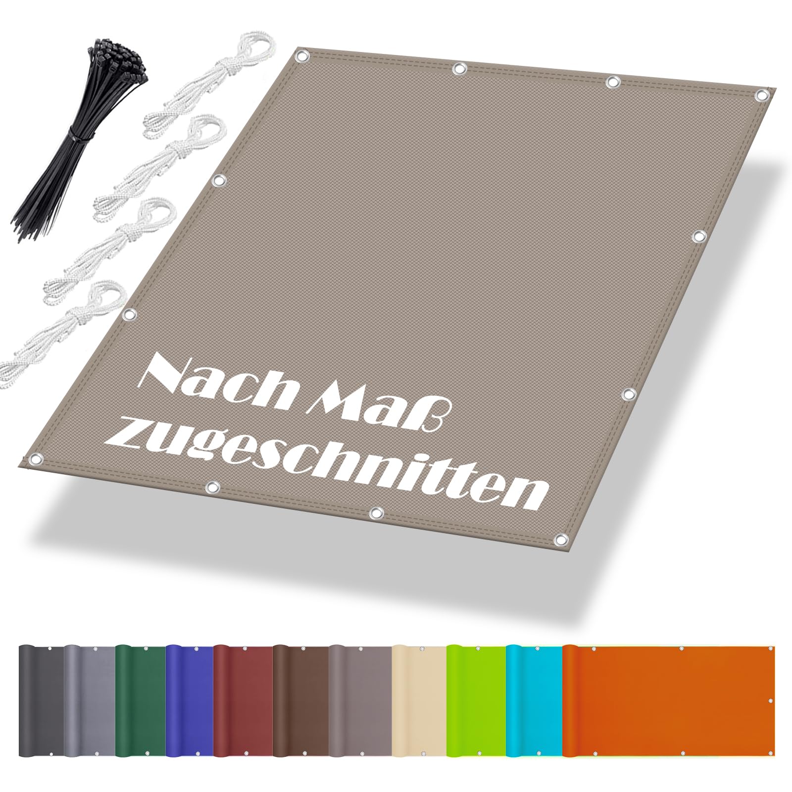 KLGFBDC UV Protection Wind Break Net 3.5x4.5m Weatherproof Canvas with Eyelets Durable Sunshade for Garden Patio Conservatory Includes Mounting Ropes Multiple Sizes & Colors Available