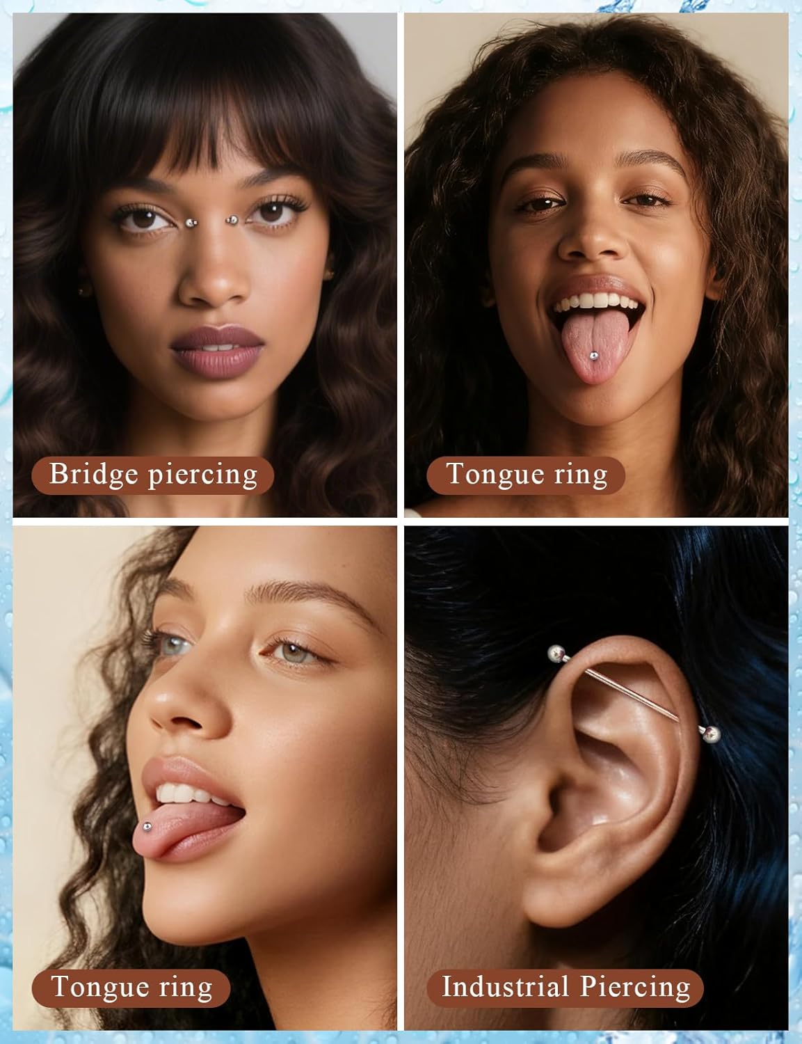 14G 16G Astm F136 Titanium Nipple Tongue Rings Piercing Jewelry Industrial Straight Barbell Tongue Nipple Ring Piercing Jewelry For Women Men Bar Length 6MM - 40MM - Image 5