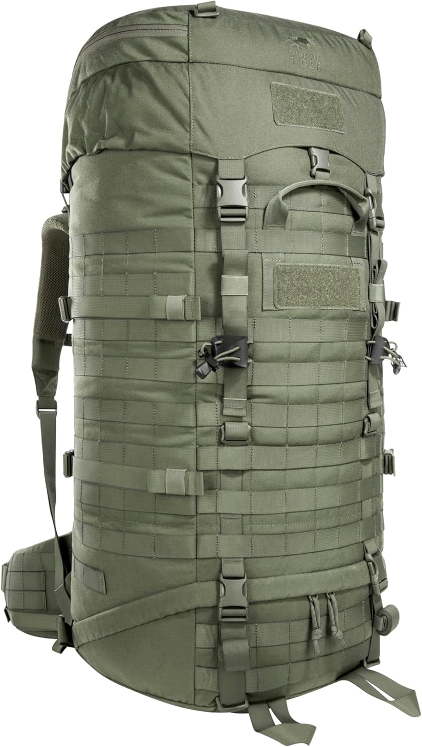 Tasmanian Tiger Base Pack 75 Liters Tactical Backpack Expandable MOLLE Padded Carrying System Hydration Compatible, Olive