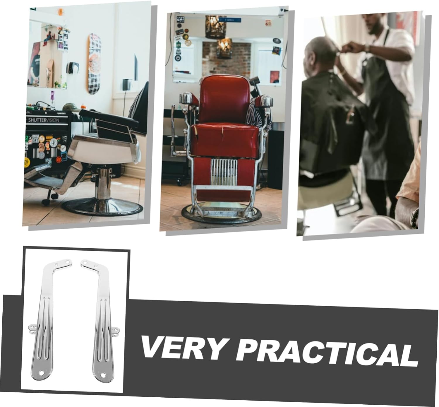 2Pcs armrest Household Major Component Iron Chair Barber Shop Accessory Household Chair Part Sturdy Chair arm Rest Iron armrests Hairdressing Chair Human Body/604