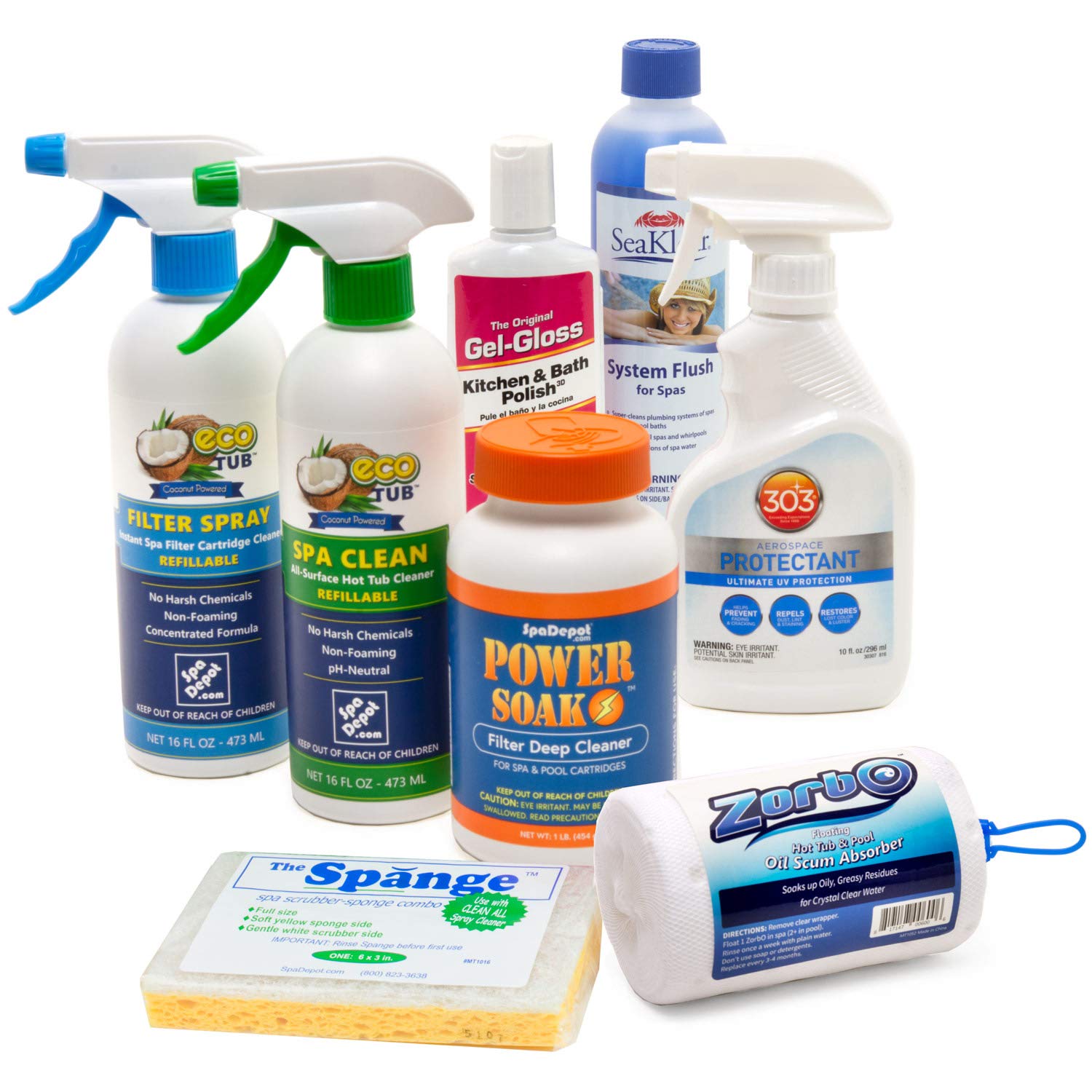 Buy Hot Tub Spa Cleaning Supplies Kit Shell Wax, Spa Cover Protectant