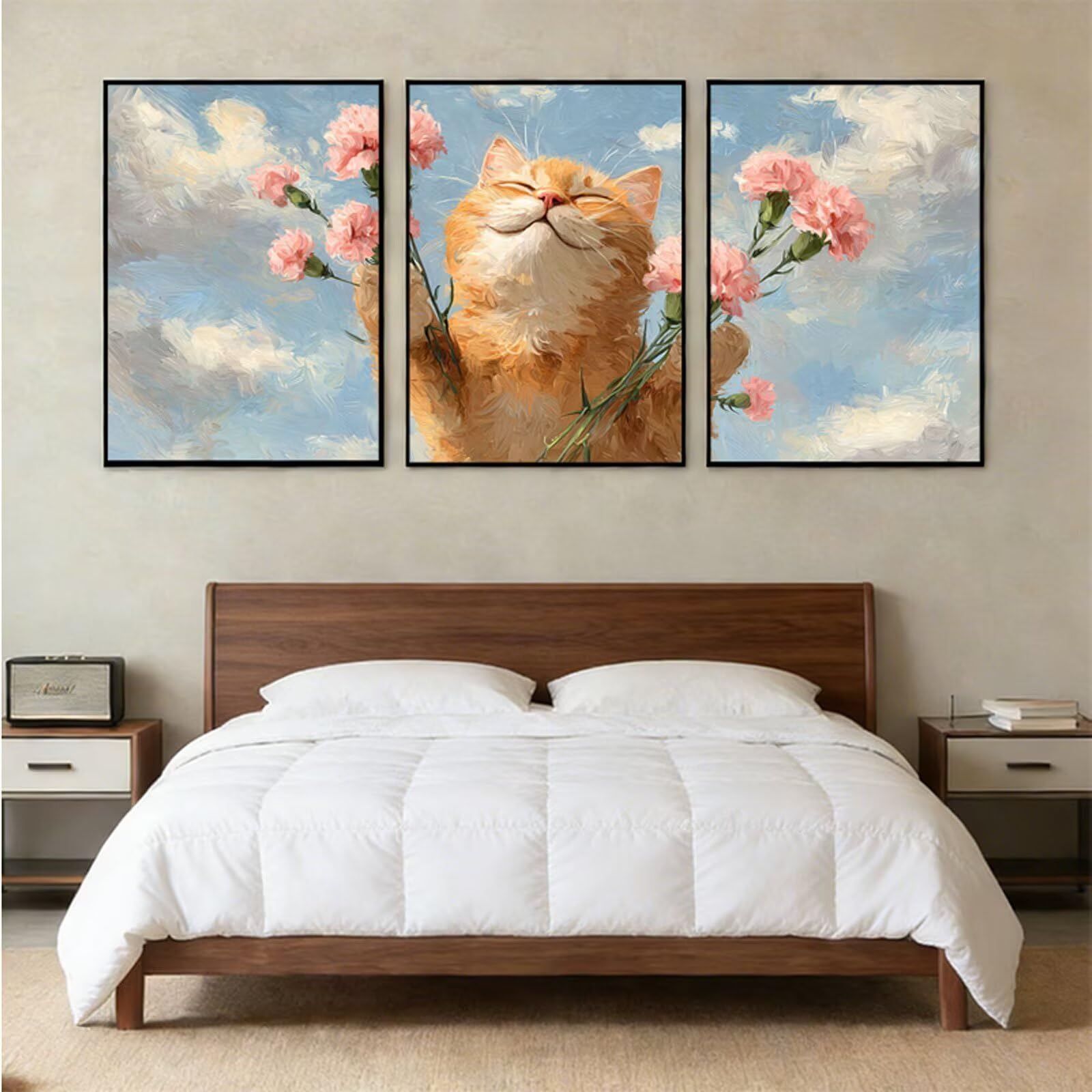 Kot diamentowy obraz, pełne zestawy, motyw kwiatowy, obraz diamentowy, dla dorosłych, okrągły zestaw do haftowania, 50 x 70 cm, kryształowa mozaika ze strasu, haft krzyżykowy, rzemiosło, dekoracja
