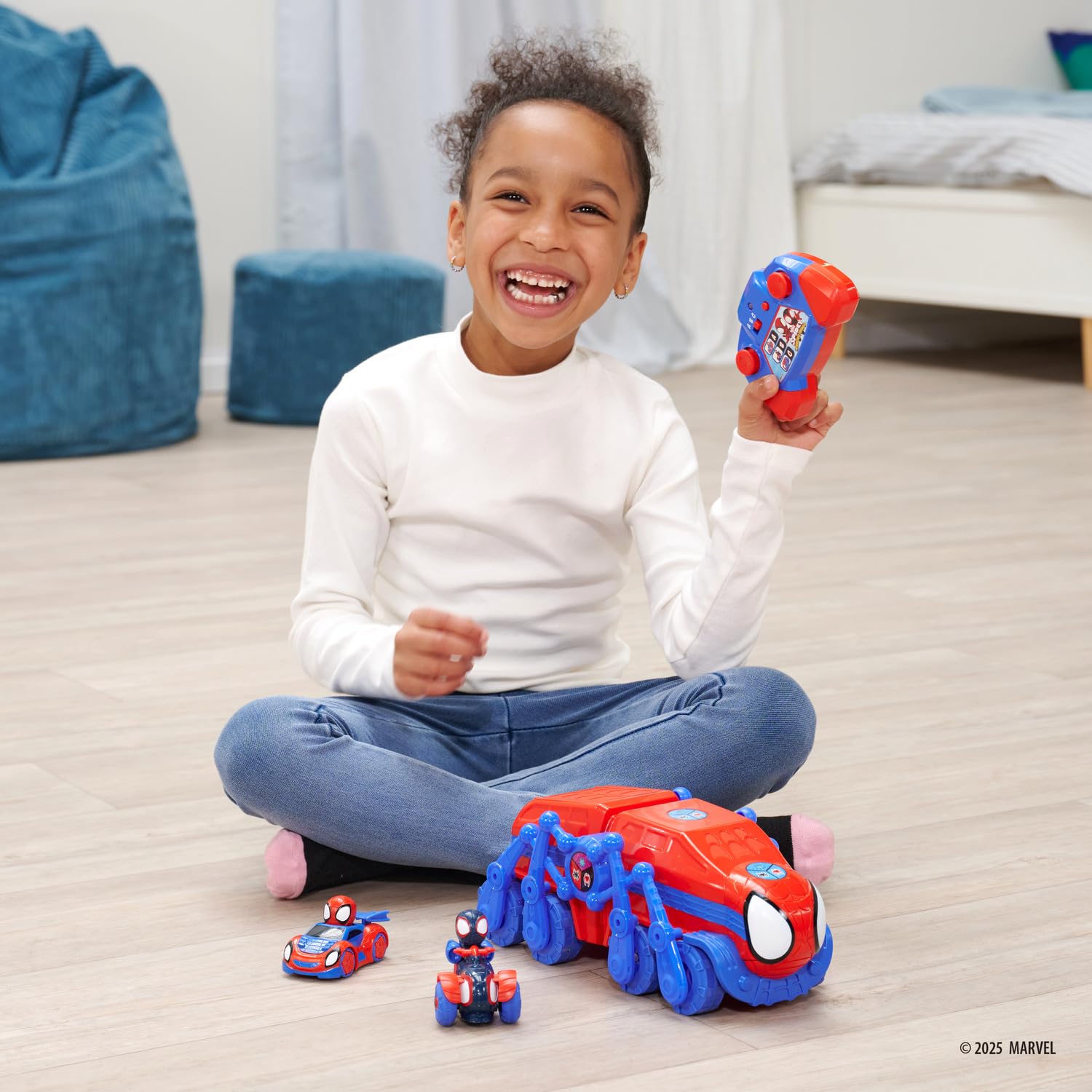 Simba - RC Spidey Team Vehicle 1:50 28,5cm – Auto Radiocomandata di Spidey e i suoi Fantastici Amici, Macchina Telecomandata per Bambini,203226000, dai 3 anni