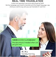 Vista 3 de Auriculares traductores, 144 idiomas traductor de voz, dispositivo de traducción en tiempo real 3 en 1, compatible con Android para iOS (verde)