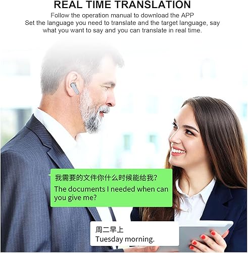 Miniatura 3 de Auriculares de traductor inalámbricos, 144 idiomas traductor de voz, dispositivo de traducción en tiempo real 3 en 1, compatible con Android para