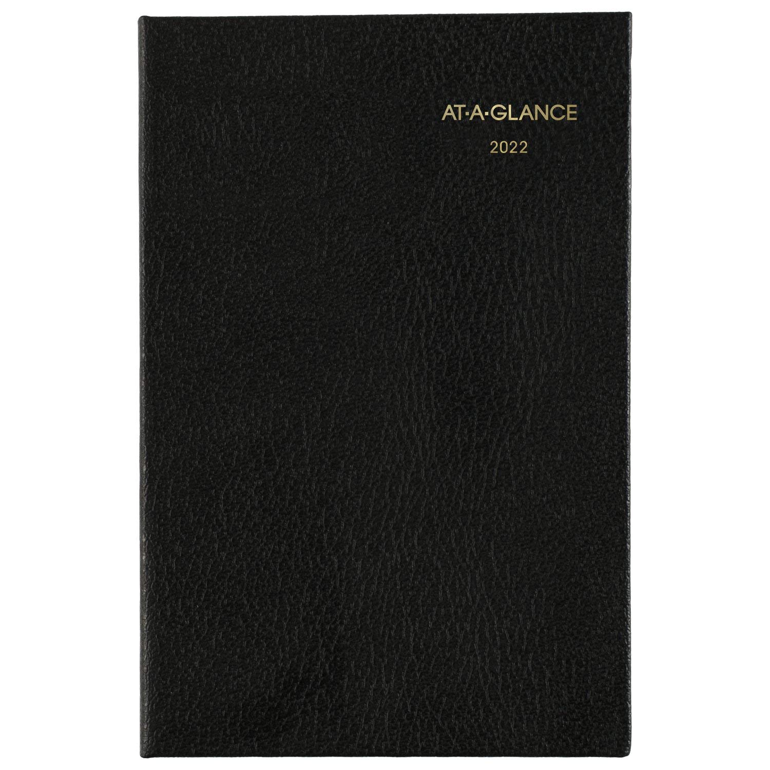 AT-A-GLANCE - Agenda 2022 fina semanal y mensual, 2-3/4 x 4-1/4 pulgadas, color negro (720105)