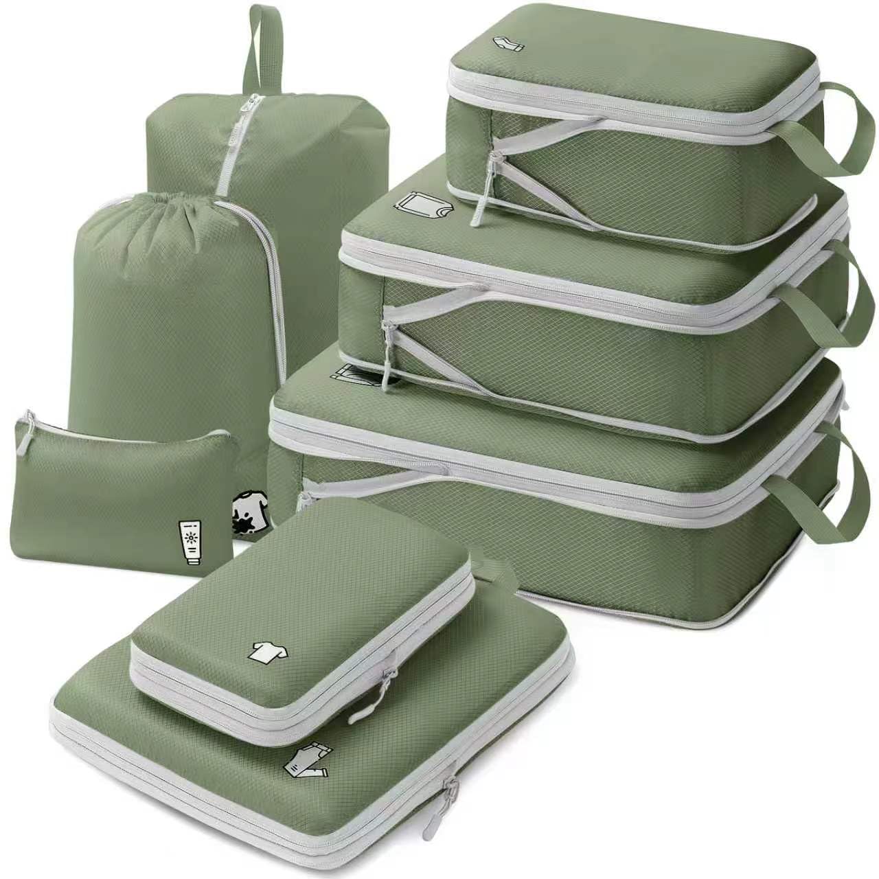 Koffer Organizer Packing Cubes Compression,Wasserfester PackwüRfel Koffer Organizer Set,Travel Essentials Kofferorganizer FüR Koffer Reisegepäck Und Rucksack