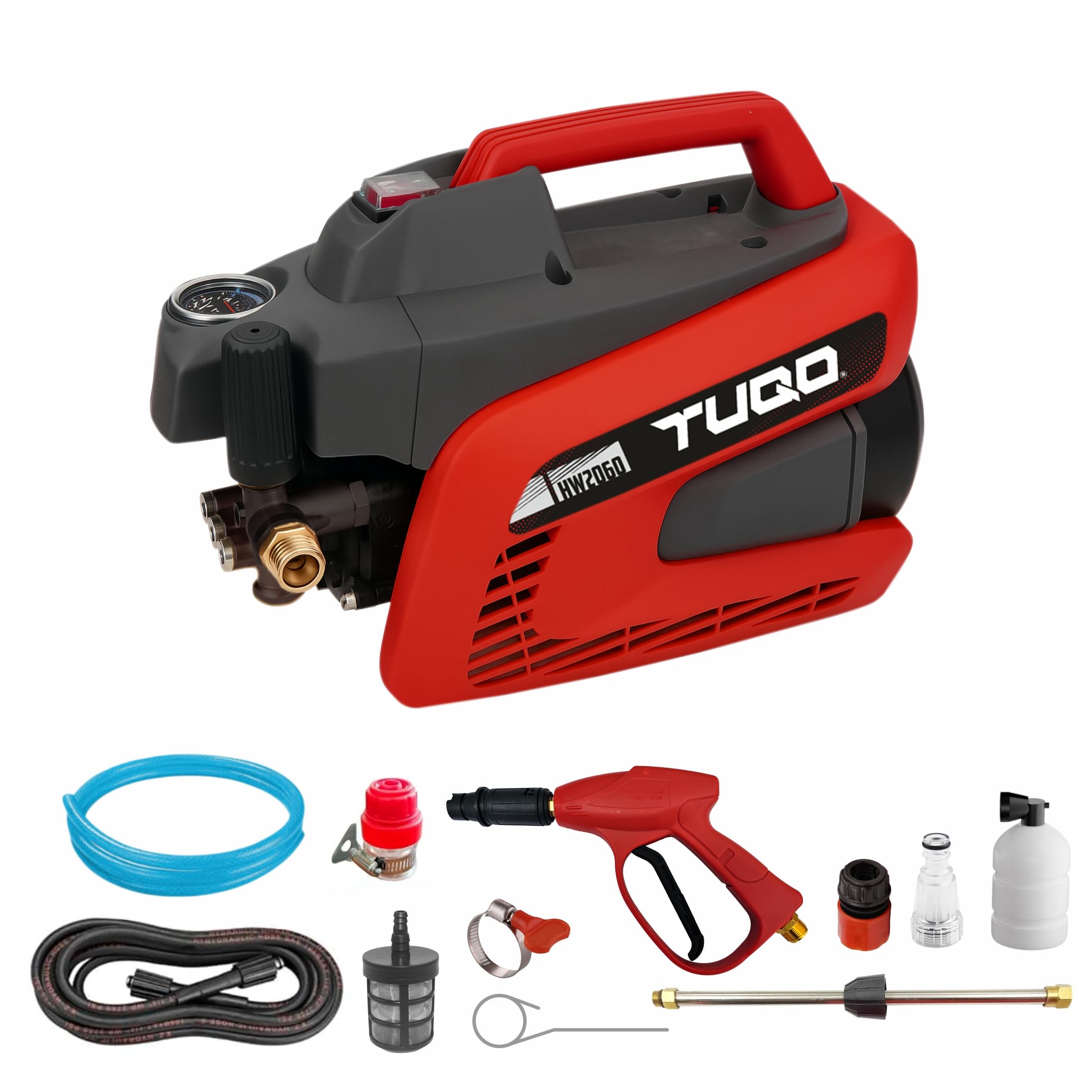 TUQO High Pressure Washer with Pressure Adjustmnet,2000 Watts