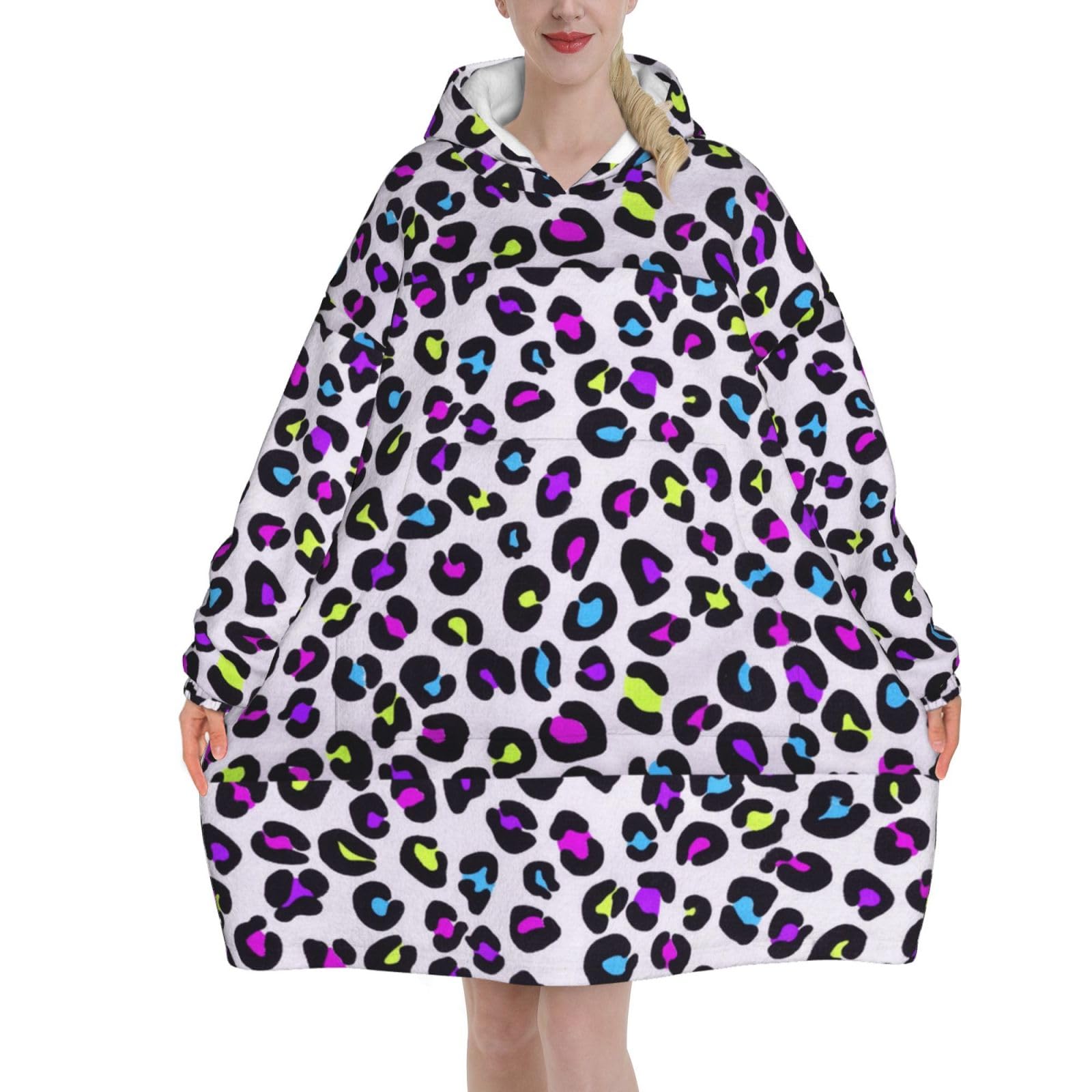Sweat à capuche couverture en flanelle violette, cadeau idéal - 8