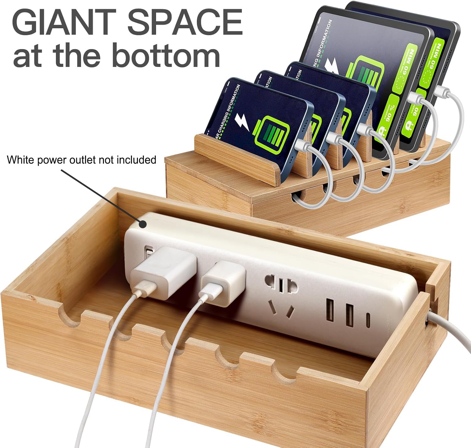 Amazon.com: MINCORD Bamboo Charging Station for Multiple Devices