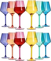 Vista 13 de Vasos irrompibles de plástico acrílico a prueba de roturas para Martini, Margarita, champán y cóctel, vasos grandes tipo copa de 15 onzas, juego