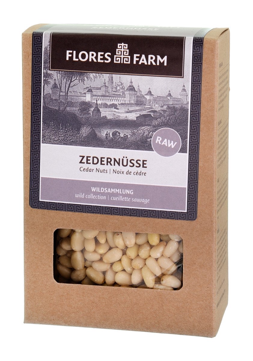 Flores Farm Wilde Premium-Zedernüsse aus Sibirien, Rohkost-Qualität (80 g) - Bio