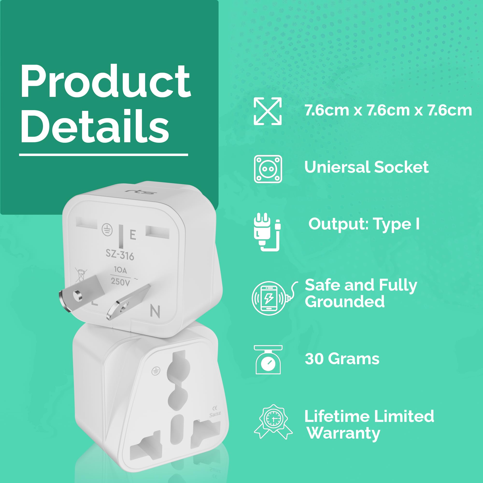 rts (2 Pack) Europe Travel Adapter, India to Europe Plug (Schuko) - Type E/F European Plug Adapter, Universal Adapter for Europe Adapter Germany, France laptops Smartphones Tablets Camera Chargers — Amazon image 24