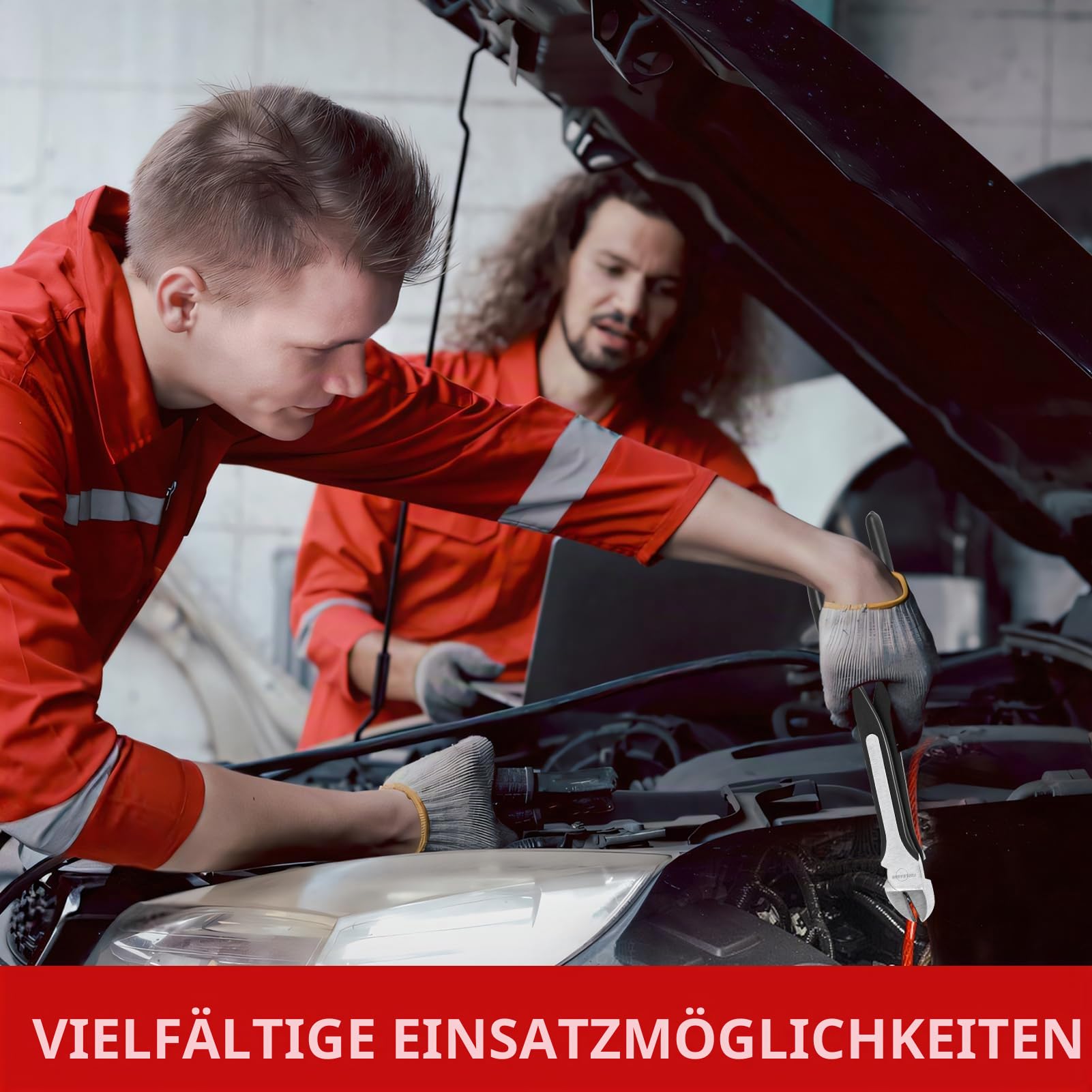 TOOLEAGUE 5-teiliges extra langes Spitzzangen-Set, 27,9 cm lange gerade Zange, 45/90 Grad gebogene Spitzenzange, Seitenzange und O-förmige Spitzen-Reparaturwerkzeug