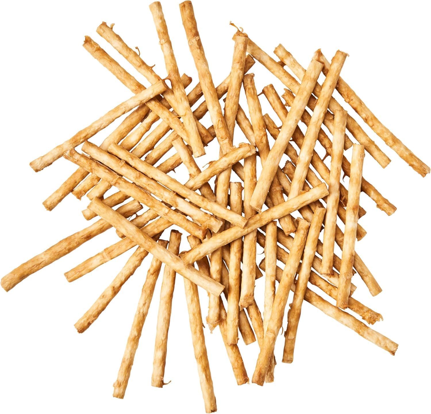 Fieldcrest Farms Nothing to Hide Natural Rawhide Alternative Small Twist Stix for Dogs -100 Pack Bundle (50 Beef & 50 Chicken) - Easily Digestible Chews for Moderate Chewers Under 15lbs - Plus Magnet
