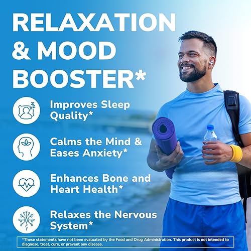 Miniatura 4 de Glicinato de magnesio de 420 mg con vitamina D3 y B6  Suplemento de magnesio quelado y tamponado  Magnesio de alta absorción para calma, estado de