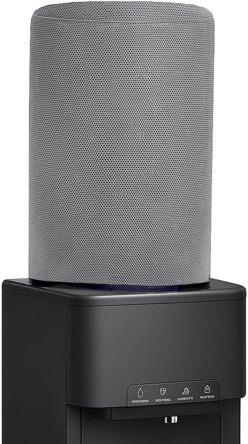 CRASOME Water Dispenser Bottle Dust Cover, Durable Fabric Dust Proof Cover for 20L Water Bottle (Grey)