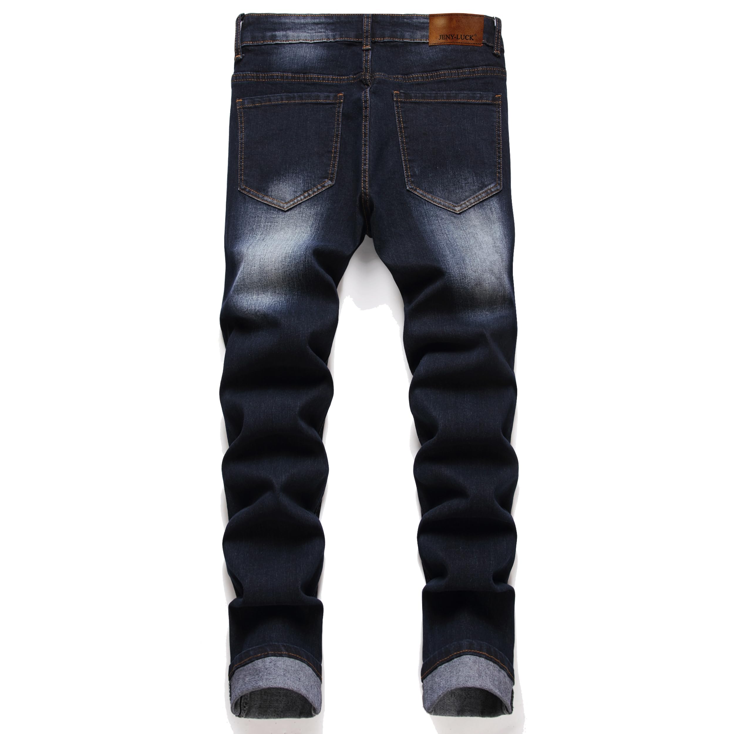 Pantalones vaqueros ajustados para hombre, ajustados, ajustados, ajustados, ajustados, ajustados, de cintura flexible, pantalones vaqueros informales, de diseño ajustado, pantalones vaqueros, D#azul
