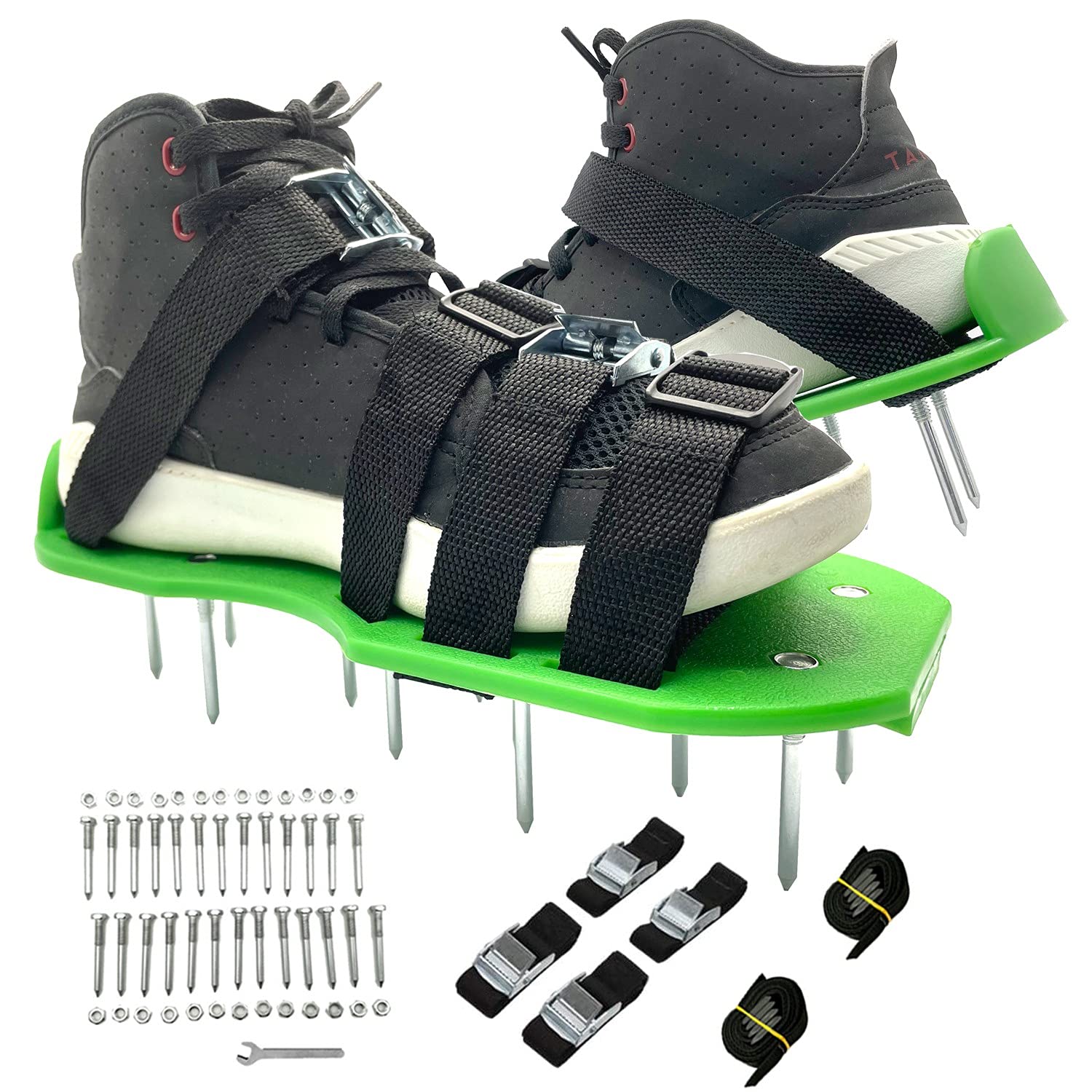 Buy PATILWON Lawn Aerator Shoe Spikes Adjustable Straps Ventilation