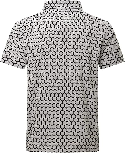 Miniatura 3 de DEOLAX Camisa de golf para hombre absorbe la humedad ajuste seco para hombre casual ajuste clásico manga corta