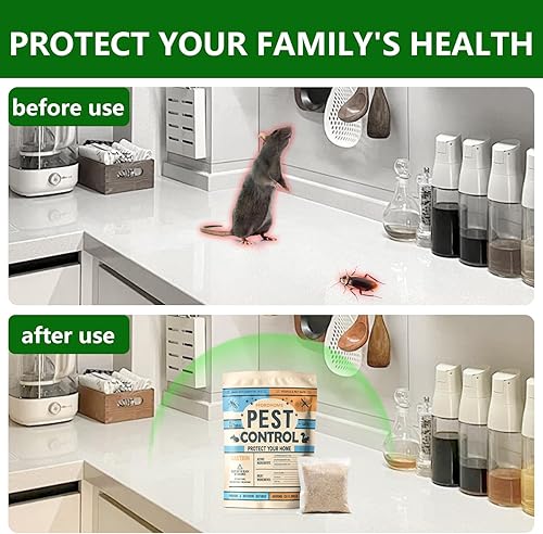 Miniatura 7 de Bolsas de control de plagas, repelente de mosquitos, ratas, hormigas, cucarachas, polillas y otras plagas, repelente de ratones de aceite de menta