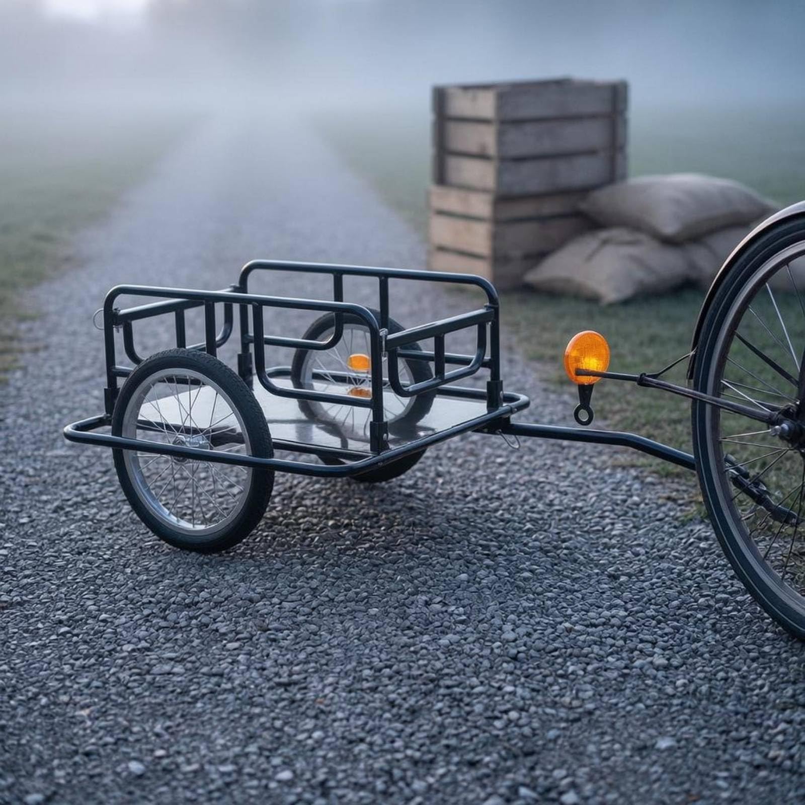 Milageto Acople de Remolque Trasero Gran Capacidad Liberación Rápida para Ciclismo, Viajes Largos