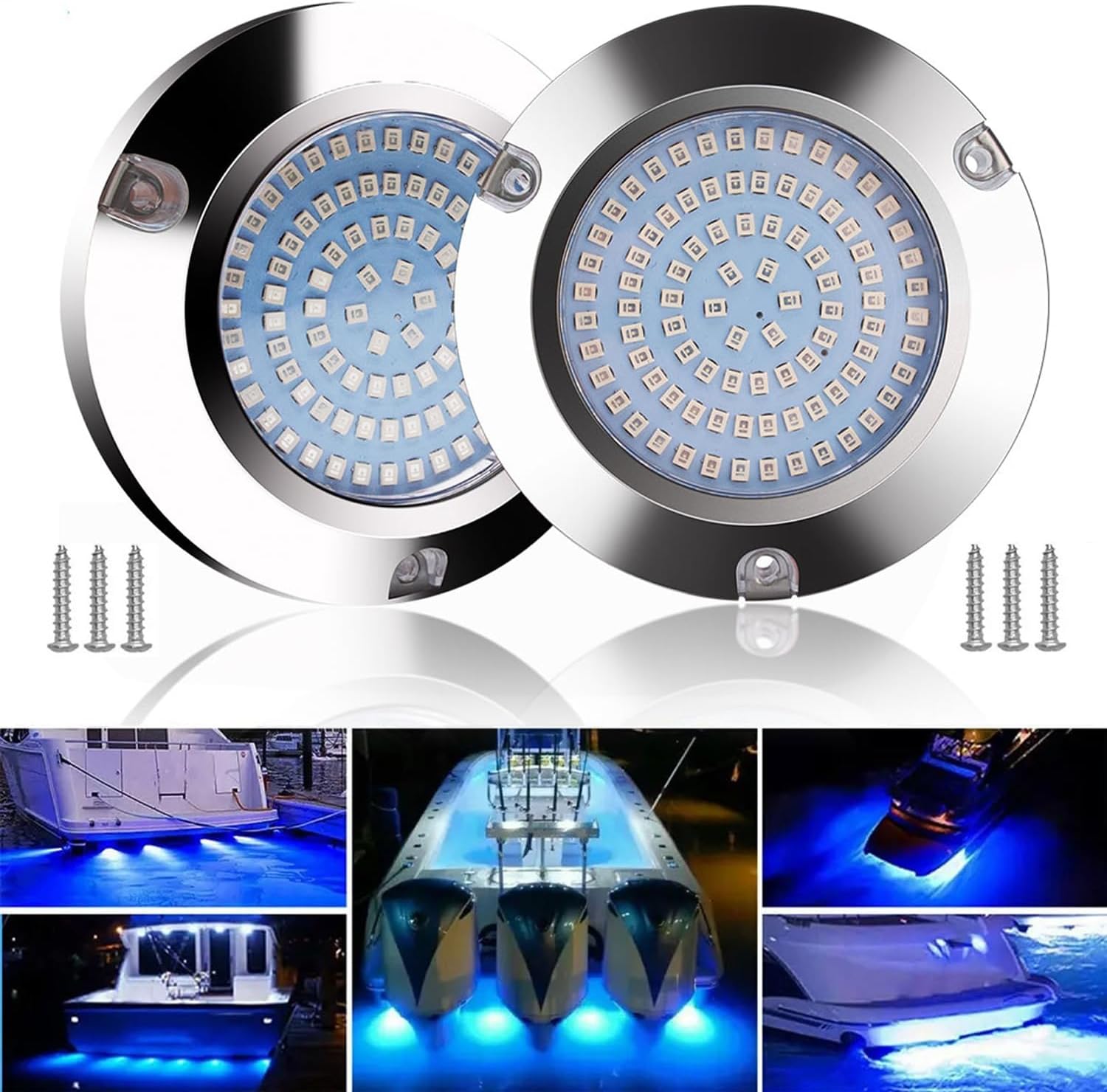 Greluma 4 Stk Wasserdichte Boots Marine LED Leuchten Courtesy Interior ...