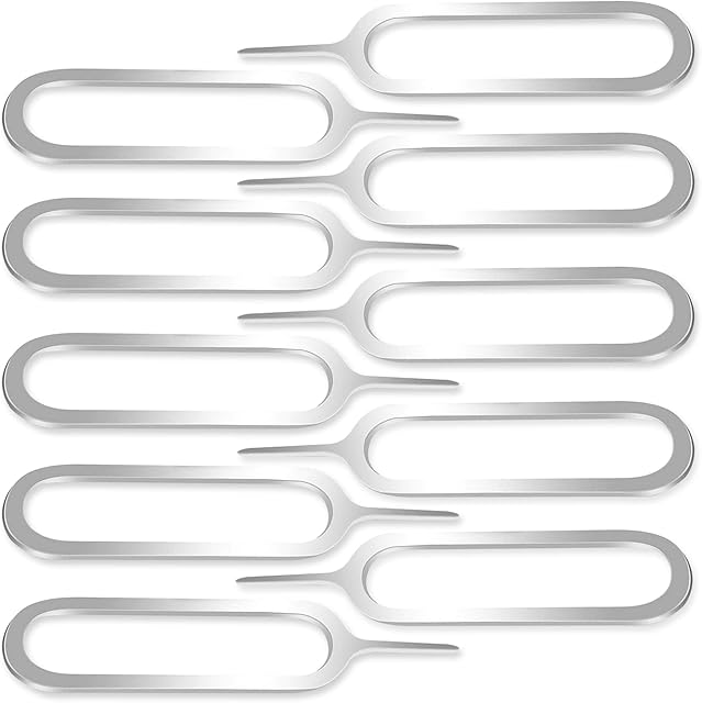 iPhone Compatible Sim Card Tray Removal Tool (Pack of 10) | Sim Card Pin | Sim Card Tool Compatible with iPhone X, 8, 7, 6 Plus, iPads, iPods, Samsung Galaxy Note 8, 7, 6, 5, S9, S8, S7 / Sony, Huawei, HTC & all smartphones by Mobi Lock