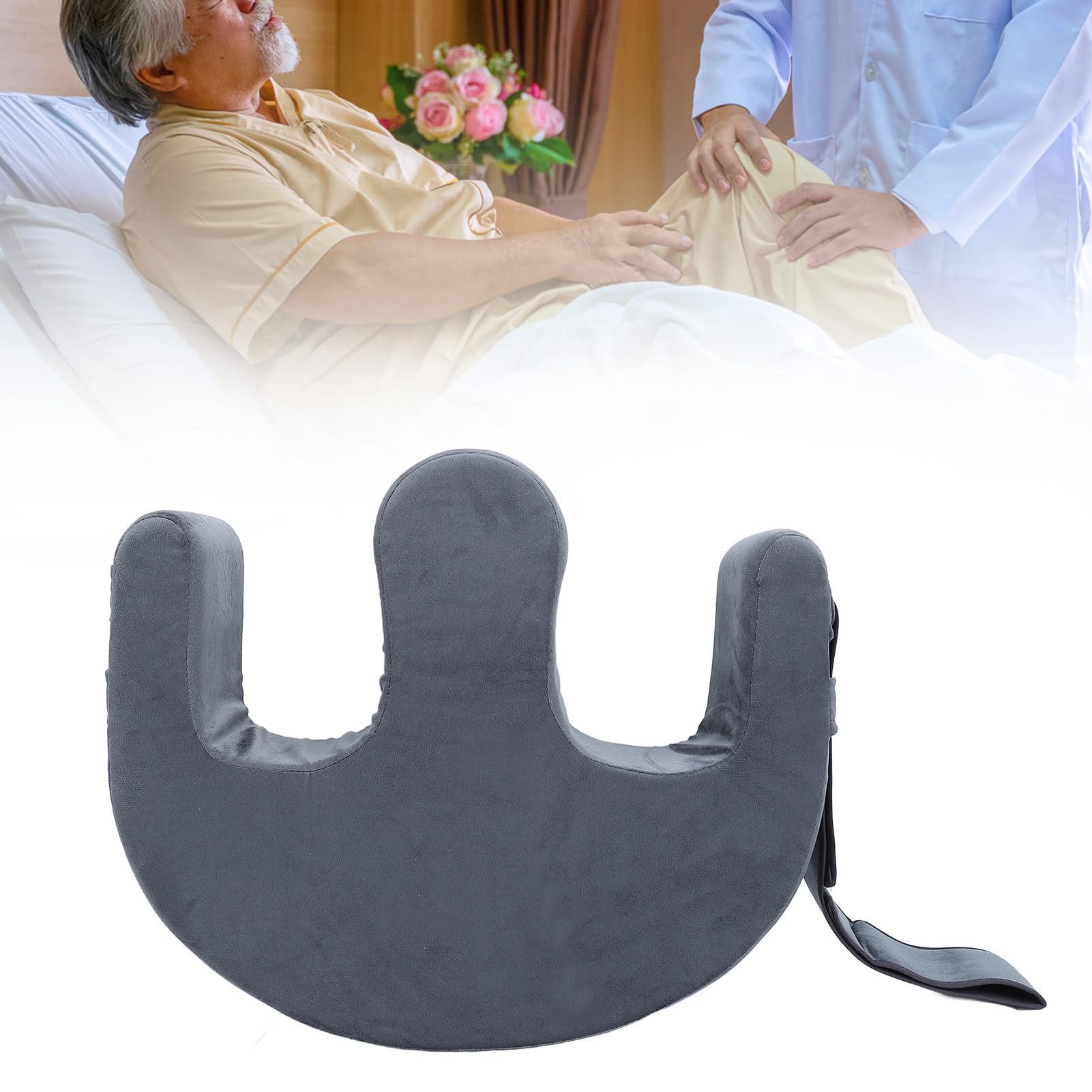 Luocute Patientendrehgerät, Hochdichter Schaumstoff, Ziehgriffe, Anti-Dekubitus, Abnehmbares Reißverschlussdesign, Abnehmbares Bettlägeriges Drehkissen für Adipöse Patienten, nach