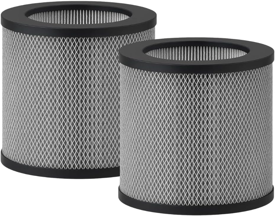 Nispira 3-in-1 True HEPA Activated Carbon Filter Replacement For Bissell MYair Personal Air Purifier 2780A 2780 27809, Compared to Part 2801. Size 7" x 7" x 6.1". 2 Packs (NOT FOR MODEL 3139A, 3069)