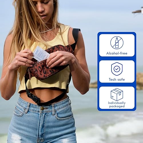 Miniatura 5 de Toallitas de audio para audífonos 100 unidades, sin alcohol, toalla de limpieza empaquetada individualmente Elimina la cera de los oídos, la